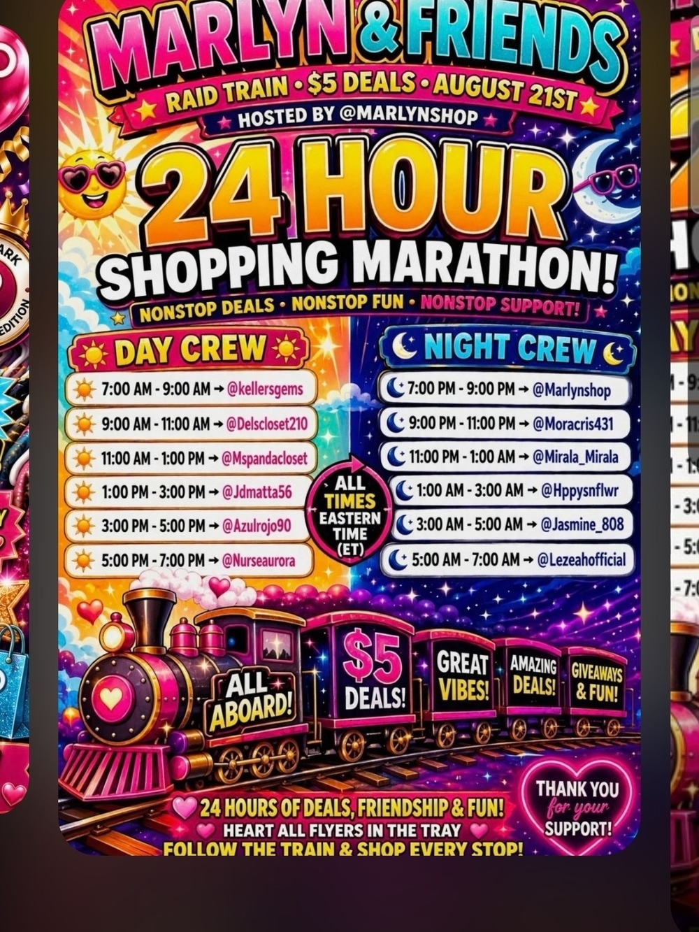 🔥$5 DEALS 24 HOUR SHOPPING MARATHON RAID TRAIN🌼